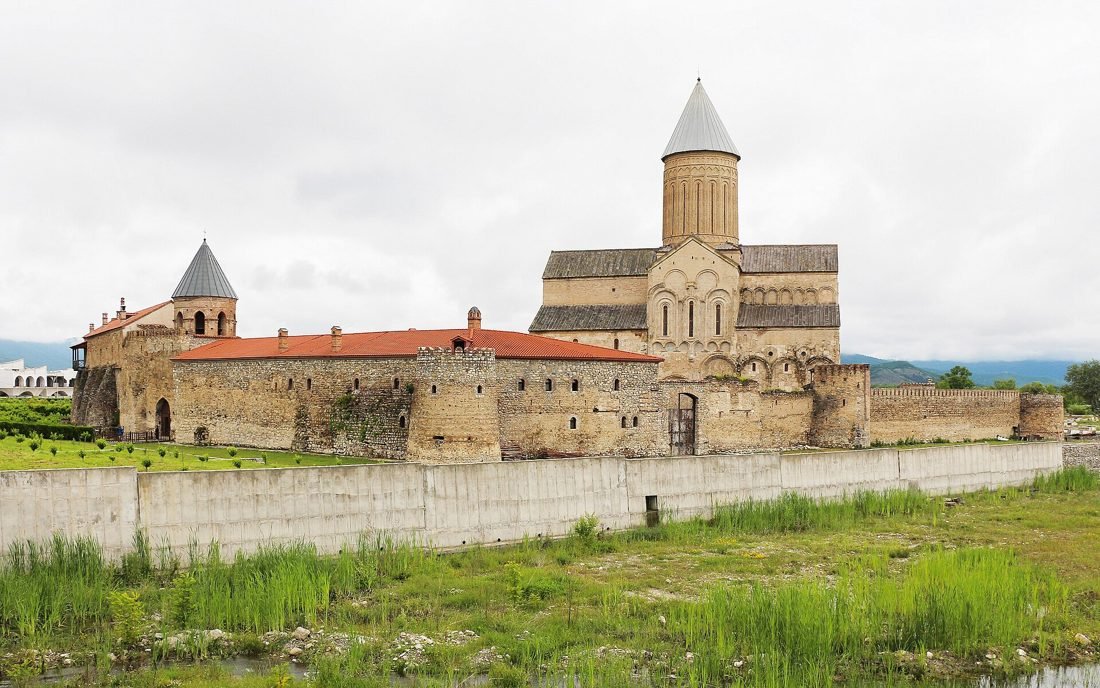 Alaverdi Monastery in Kakheti with its tall cathedral and walls